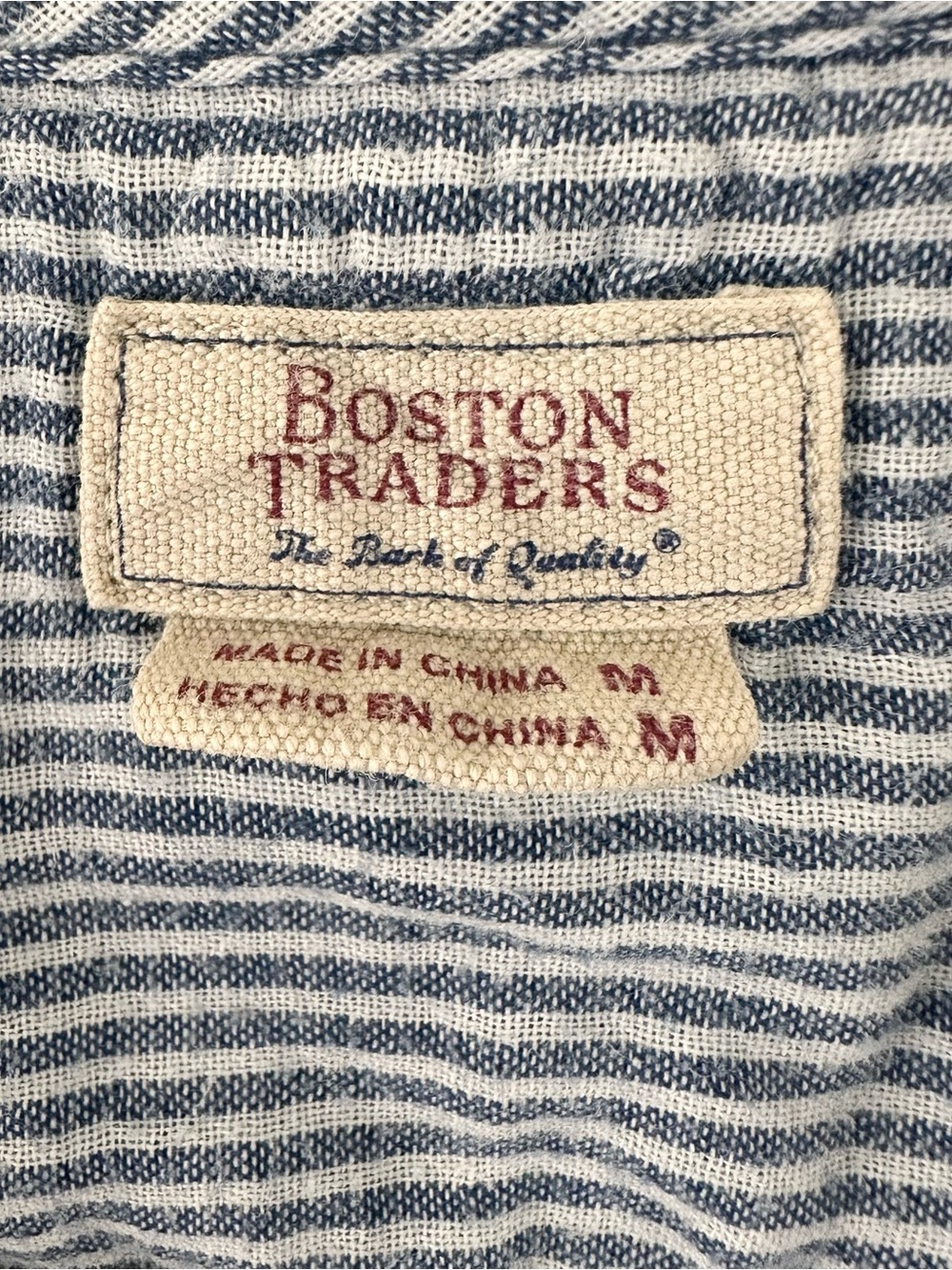 Boston Traders Lightweight Hooded Button Up Striped Lining Casual Coastal Medium - Picture 2 of 8